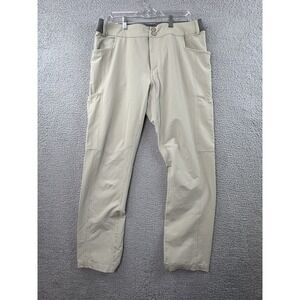 Simms Pants Mens XL Olive Fishing Hiking Lightweight Stretch Performance 36x33